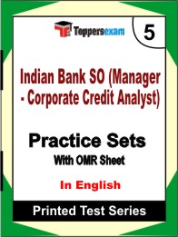 Indian Bank SO (Manager - Corporate Credit Analyst) Book in English - Mock Test / Practice Set