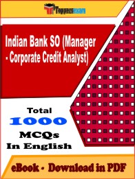 Indian Bank SO (Manager - Corporate Credit Analyst) PDF Book in English - MCQ / Objective Questions