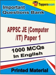 APPSC JE (Computer/IT) Paper 1 Book in English - Objective MCQ