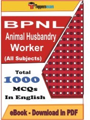 EBook of BPNL Animal Husbandry Worker Exam, PDF Format in English