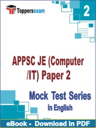 APPSC JE (Computer/IT) Paper 2 Test PDF Book In English - Question Paper