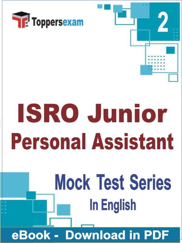 ISRO Junior Personal Assistant Test PDF Book In English - Question Paper