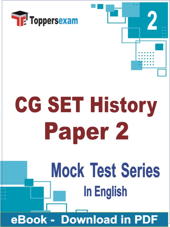 CG SET History Paper 2 Test PDF Book In English - Question Paper