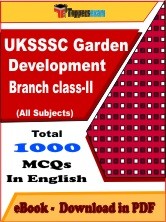 EBook of UKSSSC Garden Development Branch Class 2 Exam, PDF Format in English