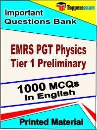 EMRS PGT Physics Tier 1 Preliminary Book in English - Objective MCQ