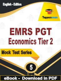 EMRS PGT Economics (Tier-2) Test PDF Book In English - Practice Set