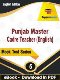 Punjab Master Cadre Teacher (English) Test PDF Book In English - Practice Set