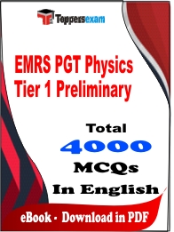 EMRS PGT Physics Tier 1 Preliminary PDF Book In English - MCQ / Objective Questions