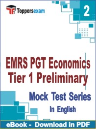 EMRS PGT Economics (Tier-1) Preliminary Test PDF Book In English - Question Paper