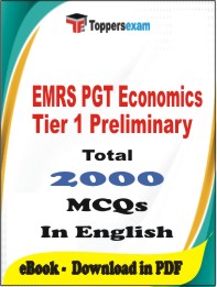 EMRS PGT Economics (Tier-1) Preliminary PDF Book In English - MCQ / Objective Questions