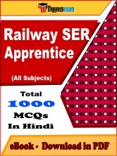 EBook of Railway SER Apprentice Exam, PDF Format in Hindi