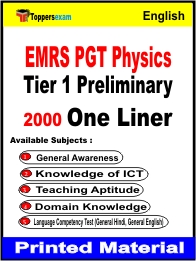 EMRS PGT Physics Tier 1 Preliminary One Liner Book in English
