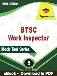 BTSC Work Inspector Test PDF Book In Hindi - Practice Set