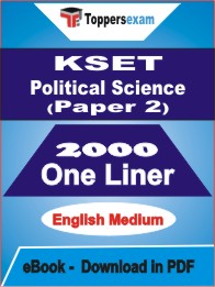 KSET Political Science Paper 2 One Liner Book PDF in English