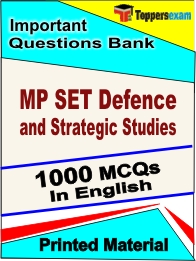 MP SET Defence and Strategic Studies Book in English - Objective MCQ