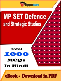 MP SET Defence and Strategic Studies PDF Book In Hindi - MCQ / Objective Questions