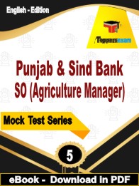 Punjab & Sind Bank SO (Agriculture Manager) Test PDF Book In English - Practice Set