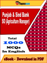 Punjab & Sind Bank SO (Agriculture Manager) PDF Book In English - MCQ / Objective Questions