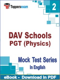 DAV Schools PGT (Physics) Test PDF Book In English - Question Paper