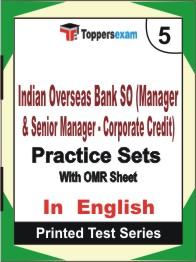 Indian Overseas Bank SO (Manager & Senior Manager - Corporate Credit) Book in English - Mock Test / Practice Set