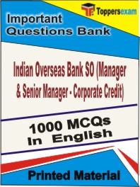Indian Overseas Bank SO (Manager & Senior Manager - Corporate Credit) Book in English - Objective MCQ