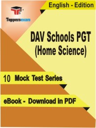 DAV Schools PGT (Home Science) PDF Book In English - Mock Test/Practice Set