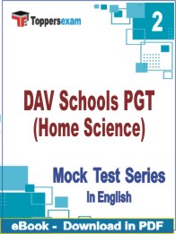 DAV Schools PGT (Home Science) PDF Book In English - Question Paper
