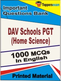 DAV Schools PGT (Home Science) Book in English - Objective MCQ