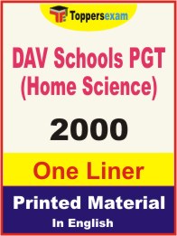 DAV Schools PGT (Home Science) One Liner Book in English