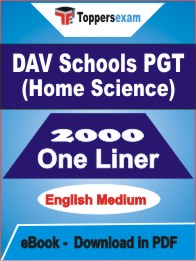 DAV Schools PGT (Home Science) One Liner Book PDF in English