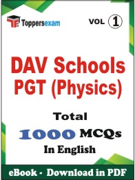 DAV Schools PGT (Physics) PDF Book in English - MCQ / Objective Questions (VOL.1)