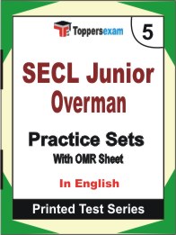 SECL Junior Overman Book in English - Mock Test / Practice Set