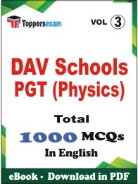 DAV Schools PGT (Physics) PDF Book in English - MCQ / Objective Questions (VOL.3)