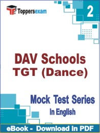 DAV Schools TGT (Dance) Test PDF Book In English - Question Paper
