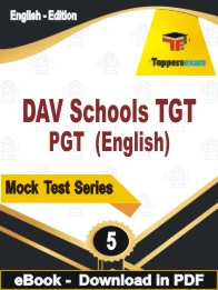 DAV Schools TGT PGT (English) Test PDF Book In English - Practice Set