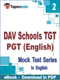 DAV Schools TGT PGT (English) Test PDF Book In English - Question Paper