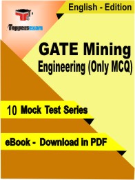 GATE Mining Engineering (Only MCQ) Test PDF Book in English - Mock Test/Practice Set