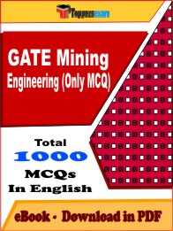 GATE Mining Engineering (Only MCQ) PDF Book in English - MCQ / Objective Questions