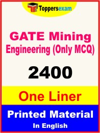 GATE Mining Engineering (Only MCQ) One Liner Book in English