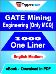 GATE Mining Engineering (Only MCQ) One Liner Book PDF in English