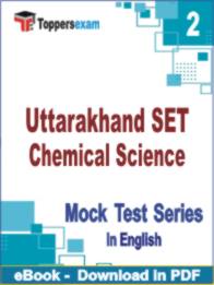 Uttarakhand SET Chemical Science Test PDF Book In English - Question Paper