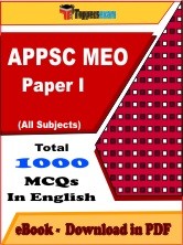 EBook of APPSC MEO (Paper 1) Exam, PDF Format in English