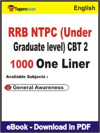 RRB NTPC (Under Graduate level) CBT 2 One Liner Book PDF in English