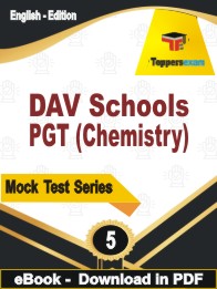 DAV Schools PGT (Chemistry) Test PDF Book In English - Practice Set