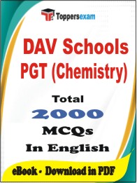 DAV Schools PGT (Chemistry) PDF Book in English - MCQ / Objective Questions