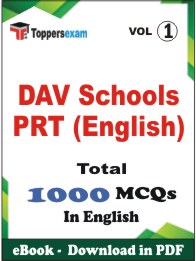DAV Schools PRT (English) PDF Book In English - MCQ / Objective Questions (VOL.1)