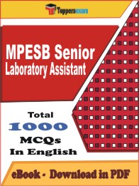 MPESB Senior Laboratory Assistant PDF Book in English - MCQ / Objective Questions