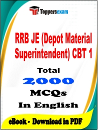RRB JE (Depot Material Superintendent) CBT 1 PDF Book In English - MCQ / Objective Questions