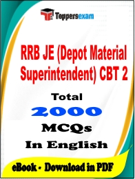 RRB JE (Depot Material Superintendent) CBT 2 PDF Book In English - MCQ / Objective Questions
