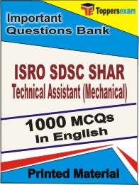 ISRO SDSC SHAR Technical Assistant (Mechanical) Book in English - Objective MCQ